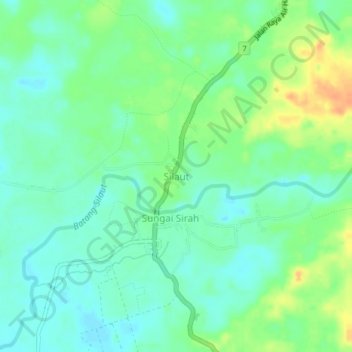 Carte topographique Silaut, altitude, relief