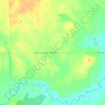 Carte topographique Colonville, altitude, relief