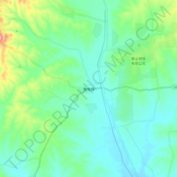 Carte topographique 南甸镇, altitude, relief