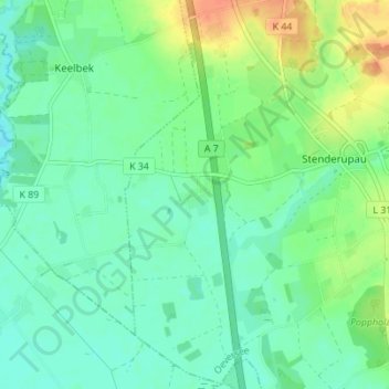 Carte topographique Jalm, altitude, relief