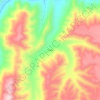 Carte topographique Ticala, altitude, relief
