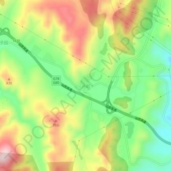 Carte topographique Malang, altitude, relief