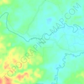 Carte topographique Bonjol, altitude, relief