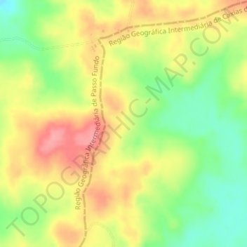 Carte topographique Curral de Pedras, altitude, relief