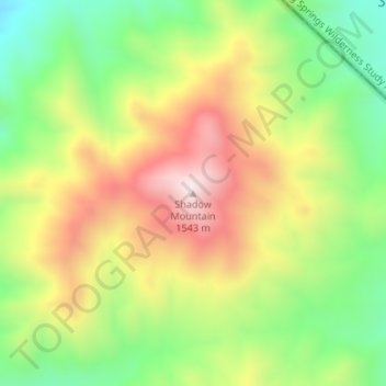 Carte topographique Shadow Mountain, altitude, relief