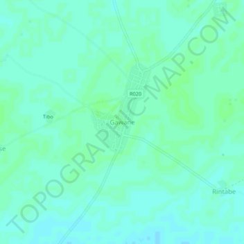 Carte topographique Gawane, altitude, relief