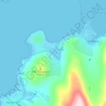Carte topographique Horgabost, altitude, relief