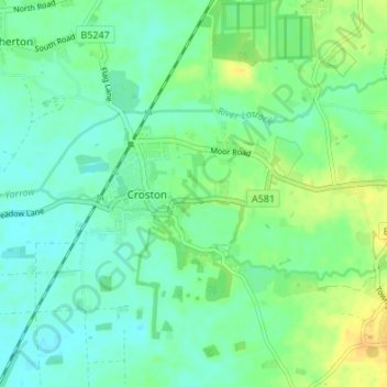 Carte topographique Cock Robin, altitude, relief