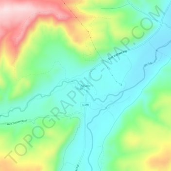 Carte topographique McLeod, altitude, relief