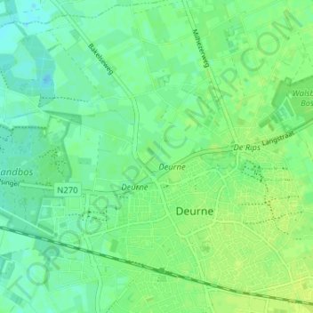 Carte topographique Kerkeind, altitude, relief