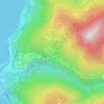 Carte topographique Legurin, altitude, relief