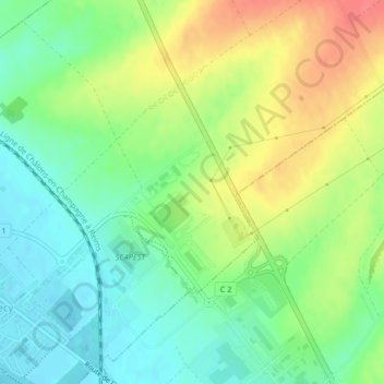 Carte topographique Les Madilles, altitude, relief