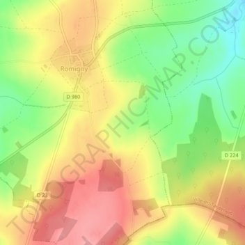 Carte topographique Presle, altitude, relief
