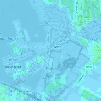 Carte topographique Ekamp, altitude, relief