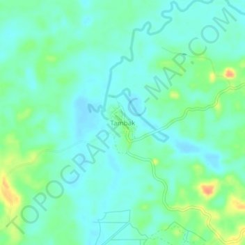Carte topographique Tambak, altitude, relief
