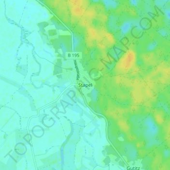 Carte topographique Stapel, altitude, relief