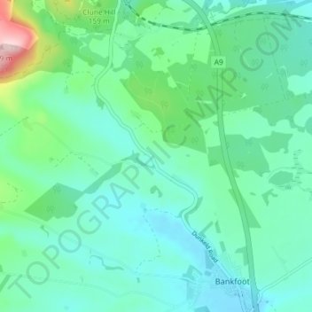 Carte topographique Waterloo, altitude, relief