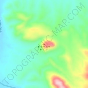 Carte topographique El Tablado, altitude, relief