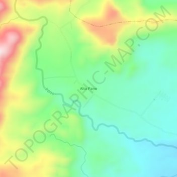Carte topographique Alto Pano, altitude, relief