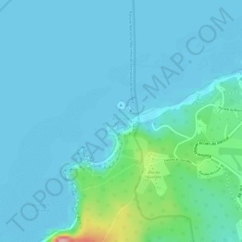 Carte topographique Baía dos Porcos, altitude, relief