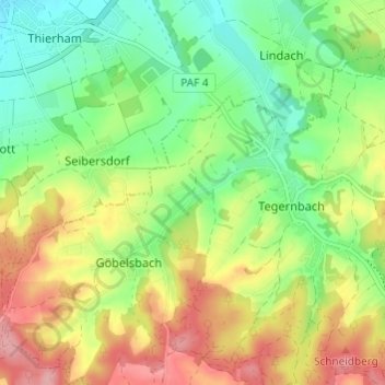 Carte topographique Wasenstatt, altitude, relief
