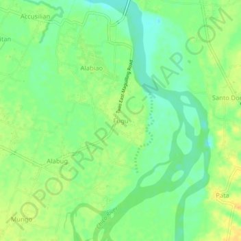 Carte topographique Fugu, altitude, relief