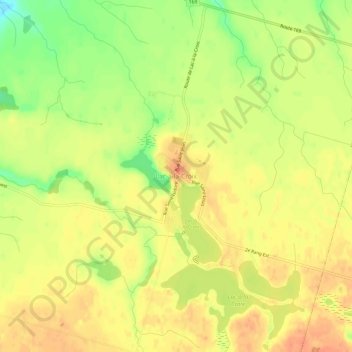 Carte topographique Lac-à-la-Croix, altitude, relief