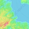 Carte topographique Surette Island, altitude, relief
