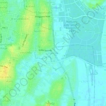 Carte topographique Don Koy, altitude, relief