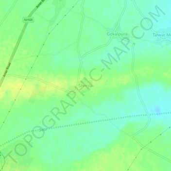 Carte topographique Shimla, altitude, relief