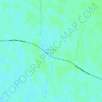 Carte topographique Hyderabad Thall, altitude, relief