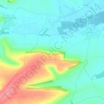 Carte topographique Belle-mère, altitude, relief