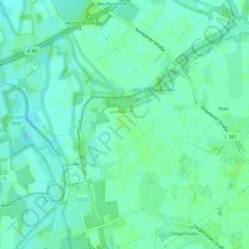 Carte topographique Hoge Hegt, altitude, relief