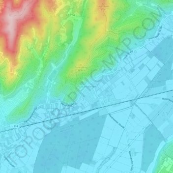 Carte topographique Wasenwiller, altitude, relief