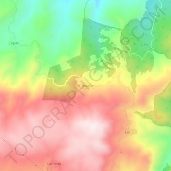 Carte topographique Armutalan, altitude, relief