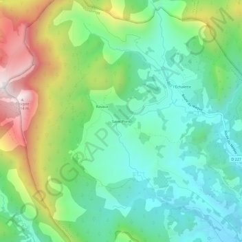 Carte topographique Saint-Pons, altitude, relief