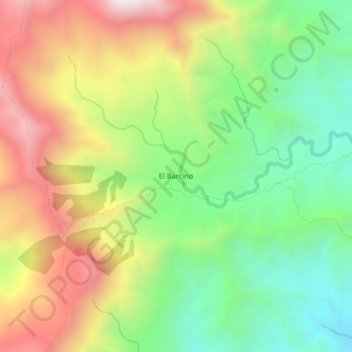 Carte topographique El Barcino, altitude, relief