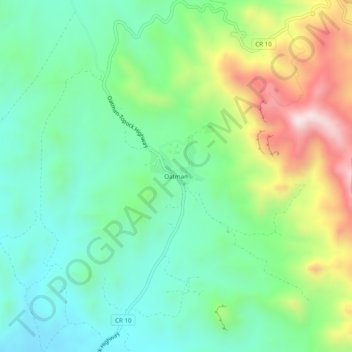Carte topographique Oatman, altitude, relief