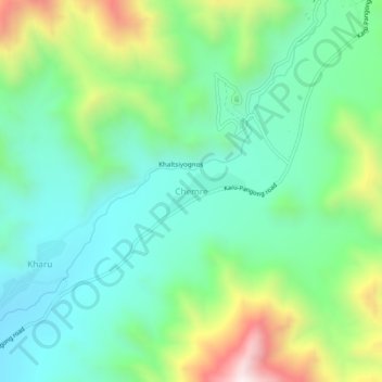 Carte topographique Chemre, altitude, relief