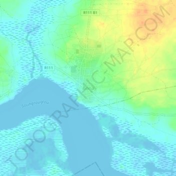 Carte topographique Bona, altitude, relief