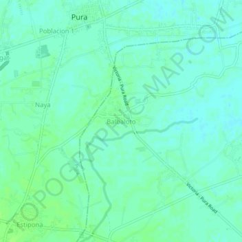 Carte topographique Balbaloto, altitude, relief