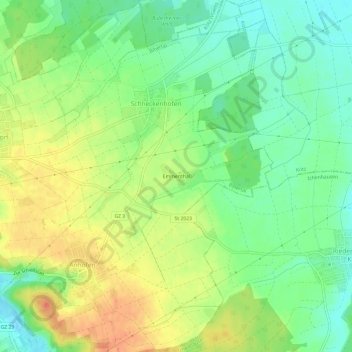 Carte topographique Emmenthal, altitude, relief
