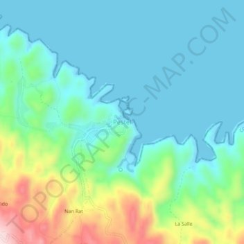Carte topographique Pestel, altitude, relief
