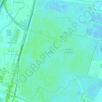 Carte topographique Lapindo, altitude, relief