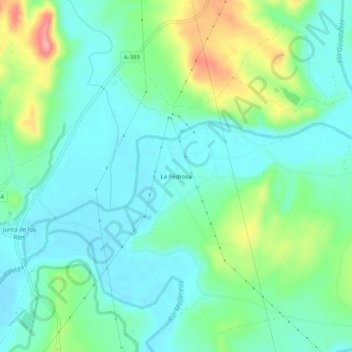 Carte topographique La Pedrosa, altitude, relief