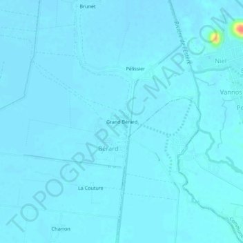 Carte topographique Grand Bérard, altitude, relief