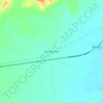 Carte topographique São Sebastião, altitude, relief