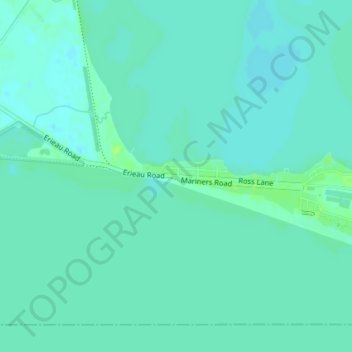 Carte topographique Erieau, altitude, relief