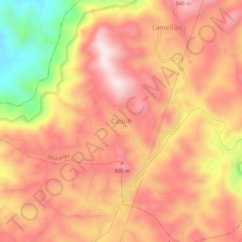 Carte topographique Catolé, altitude, relief