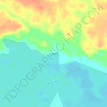 Carte topographique Cesareia, altitude, relief